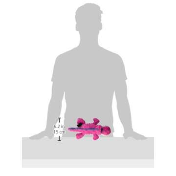 goDog Gators Squeaky Plush Dog Toy, Chew Guard Technology - Pink, Small