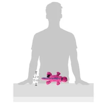 goDog Gators Squeaky Plush Dog Toy, Chew Guard Technology - Pink, Small