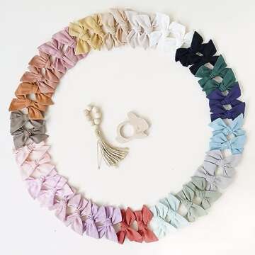 Prohouse 40 PCS Baby Girl Hair Clips, Alligator Hair Bows for Toddlers & Kids, Baby Hair Accessories