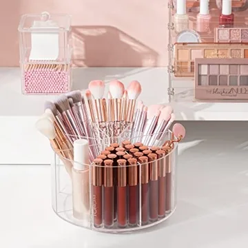 HBlife Clear 360 Rotating Makeup Organizer for Beauty Lovers