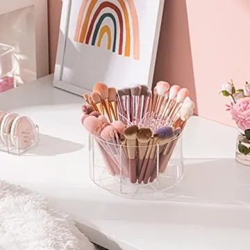 HBlife Clear 360 Rotating Makeup Organizer for Beauty Lovers