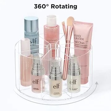 HBlife Clear 360 Rotating Makeup Organizer for Beauty Lovers