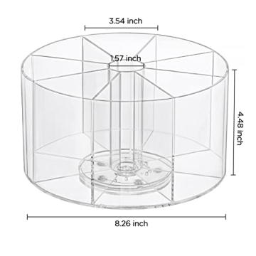 HBlife Clear 360 Rotating Makeup Organizer for Beauty Lovers