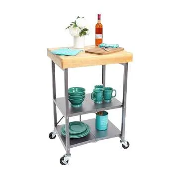 Origami Foldable Kitchen Island Cart for Stylish Storage