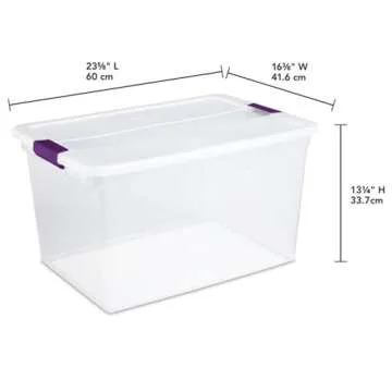 Sterilite 6-Pack ClearView Latch Box - Durable Storage Bins
