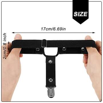 Syhood Heart Leg Garter Belt Set - Adjustable Punk Gothic Style (4 Pieces)