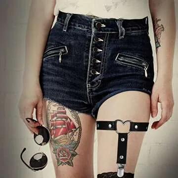 Adjustable Heart Garter Belts for Stylish Women