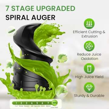 INOVIVA Cold Press Juicer - Compact & Easy to Clean