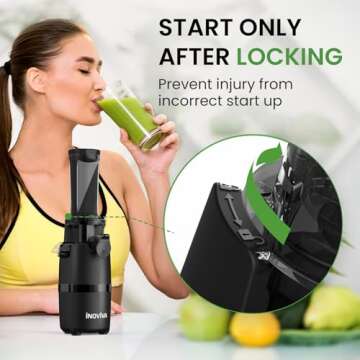 INOVIVA Cold Press Juicer - Compact & Easy to Clean