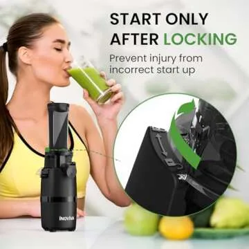 INOVIVA Cold Press Juicer - Compact & Easy to Clean