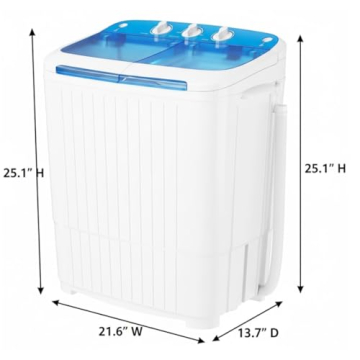 Omelaza Portable Washing Machine Twin Tub Combo 18 lbs