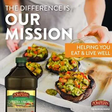 Pompeian Robust Extra Virgin Olive Oil, Contains Polyphenols, First Cold Pressed, Full-Bodied Flavor, Perfect for Salad Dressings & Marinades, 101 FL. OZ.