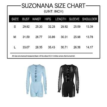 SUZONANA Bodycon Jumpsuit For Women See Through Jumpsuit Sexy Pearl Buckle Sheer Jumpsuit Sleeveless Poster Girl Jumpsuit Clubwear