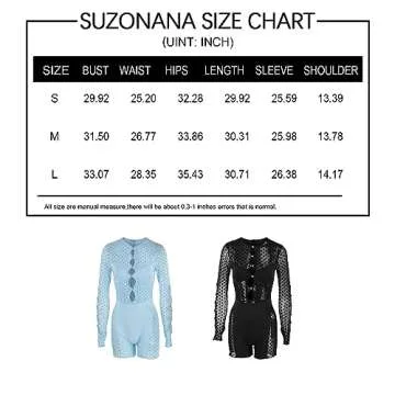 SUZONANA Bodycon Jumpsuit For Women See Through Jumpsuit Sexy Pearl Buckle Sheer Jumpsuit Sleeveless Poster Girl Jumpsuit Clubwear
