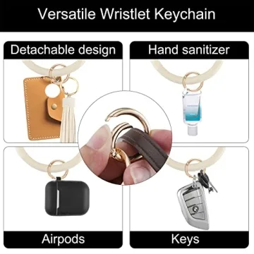 Weixiltc Stylish Leather Tassel Keychain for Women