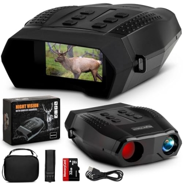 Bush Tech Night Vision Binoculars, Military-Grade Binoculars with Camera for Deer Hunting and Survei...