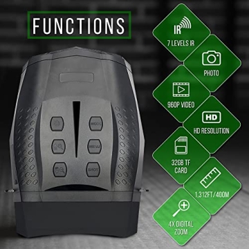 Bush Tech Night Vision Binoculars with 4X Zoom and HD Camera