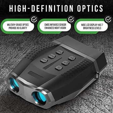 Bush Tech Night Vision Binoculars with 4X Zoom and HD Camera
