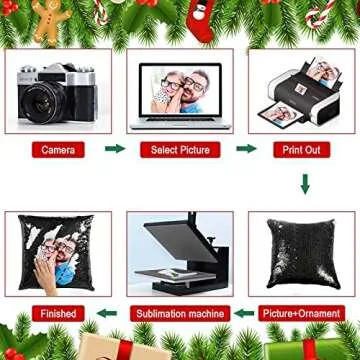 JYFLZQ Sublimation Blanks Sequin Pillow Covers 2pcs 16''x16'' Silver Reversible Flip Sequin Cushion Pillow Cases Glitter Decorative Pillowcases, Personalized Gift for Friend Family