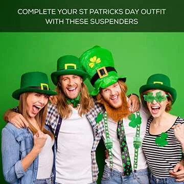 Lucky Shot Glass Suspenders for St. Patrick's Day Fun