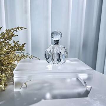 H&D Crystal Art Deco Vintage Style Perfume Bottles Empty Glass Refillable 10ml