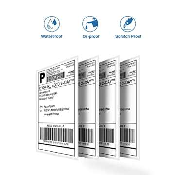 POLONO Genuine 4"x6" Direct Thermal Shipping Label, Perforated Postage Shipping Labels Compatible with POLONO PL60, PL70E and PL420 Label Printer, Permanent Adhesive, Commercial Grade, 800 Pack/4 Roll