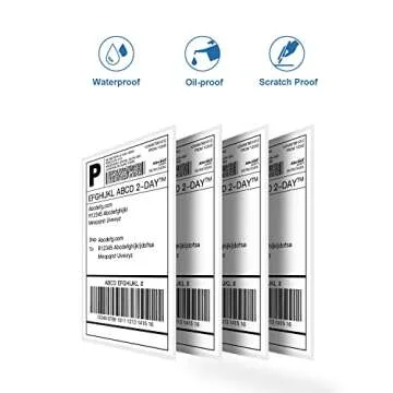 POLONO Genuine 4"x6" Direct Thermal Shipping Label, Perforated Postage Shipping Labels Compatible with POLONO PL60, PL70E and PL420 Label Printer, Permanent Adhesive, Commercial Grade, 800 Pack/4 Roll