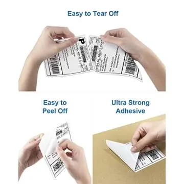 POLONO Genuine 4"x6" Direct Thermal Shipping Label, Perforated Postage Shipping Labels Compatible with POLONO PL60, PL70E and PL420 Label Printer, Permanent Adhesive, Commercial Grade, 800 Pack/4 Roll