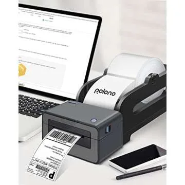 POLONO Genuine 4"x6" Direct Thermal Shipping Label, Perforated Postage Shipping Labels Compatible with POLONO PL60, PL70E and PL420 Label Printer, Permanent Adhesive, Commercial Grade, 800 Pack/4 Roll