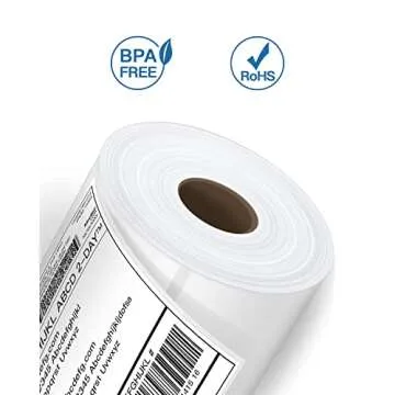 POLONO Genuine 4"x6" Direct Thermal Shipping Label, Perforated Postage Shipping Labels Compatible with POLONO PL60, PL70E and PL420 Label Printer, Permanent Adhesive, Commercial Grade, 800 Pack/4 Roll