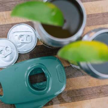 Draft Top Lift Universal - Topless Can Opener - Perfect Smooth Edge - Cocktails & Garnishes - As Seen on Shark Tank - Fits 7.5-19.2 oz mini & tall can sizes - Made in the USA (Forest Green)