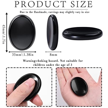 GolbalJew 6PCS Thumb Worry Stone for Healing Crystals