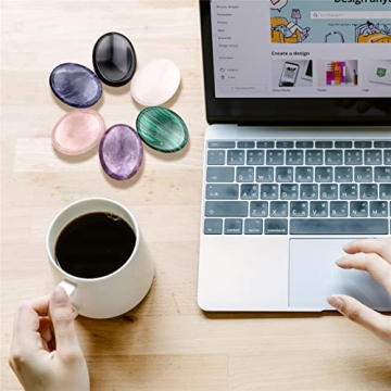 GolbalJew 6PCS Thumb Worry Stone for Healing Crystals