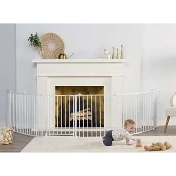 Regalo 192-Inch Super Wide Adjustable Baby Gate and Play Yard, 4-in-1, Bonus Kit, 4 Count (Pack of 1 & Easy Step 36" Extra Tall Walk Thru Baby Gate, Includes 4-Inch Extension Kit, 4 Pack