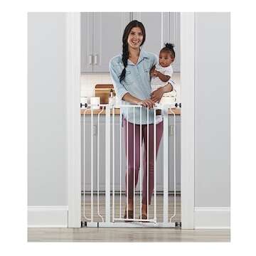 Regalo 192-Inch Super Wide Adjustable Baby Gate and Play Yard, 4-in-1, Bonus Kit, 4 Count (Pack of 1 & Easy Step 36" Extra Tall Walk Thru Baby Gate, Includes 4-Inch Extension Kit, 4 Pack