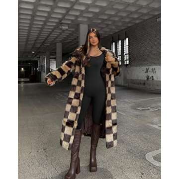 OQQ Women's Yoga One Piece Ribbed Workout Long Sleeve Exercise Romper JumpSuit, Black, Large