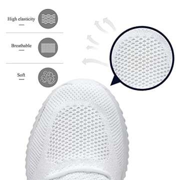 Kvovzo Women's Light Slip-on Sneakers for Gym & Casual Wear