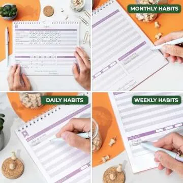 Clever Fox Habit Tracker Calendar – Inspirational Goal Tracker and Habit Calendar for Atomic Habits – Colorful Habit & Goal Planner Journal to Boost Productivity – 24 Months, 10″ x 8″ (Black)