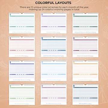 Clever Fox Habit Tracker Calendar – Inspirational Goal Tracker and Habit Calendar for Atomic Habits – Colorful Habit & Goal Planner Journal to Boost Productivity – 24 Months, 10″ x 8″ (Black)