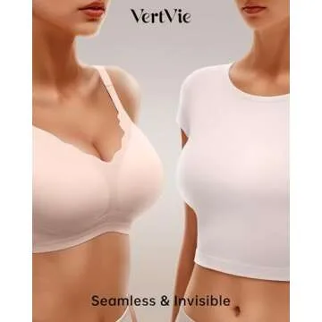 Vertvie Women's Seamless Push-Up Bras for All-Day Comfort