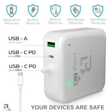 100W USB C Fast Charger for MacBook Pro - Extra Long Cable