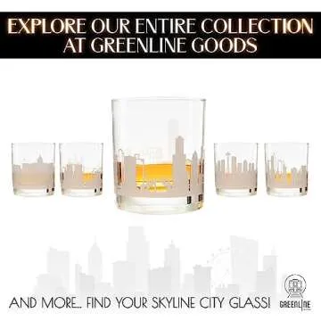 Skyline Etched Chicago Whiskey Glass Set of 2 - Unique Gift Idea