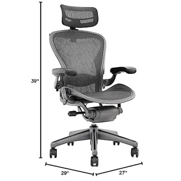 Herman Miller Aeron Fully Loaded Chair Adjustable Headrest