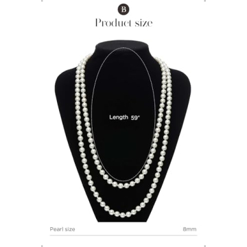 BABEYOND Long Pearl Necklace Set - Gatsby Style Jewelry