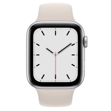 Apple Watch SE (GPS, 40mm) - Silver Aluminum Case with White Sport Band (Renewed Premium)