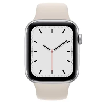 Apple Watch SE (GPS, 40mm) - Silver Aluminum Case with White Sport Band (Renewed Premium)