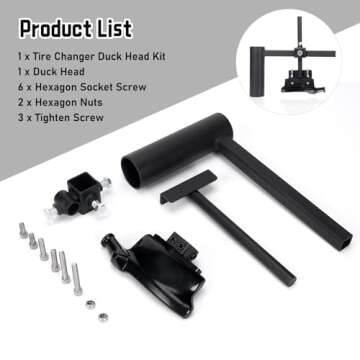 Atesilor Manual Tire Changer Duck Head Kit, Universal Tire Mounting and Dismounting Tools, Tire Removal Accessories, Duck Head Tire Changer for Car Wheel Changing