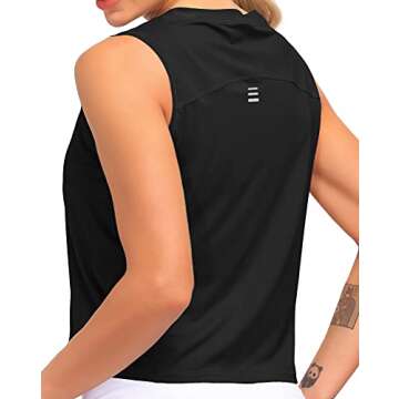 Dragon Fit Women Sleeveless Yoga Tops Workout Cool T-Shirt Running Short Tank Crop Tops