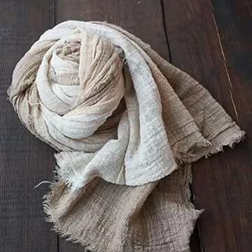 Honra Newborn Photography Wraps Baby Photo Posing Props Boy Girl Photoshoots Cheesecloth Gradient Fringed Vintage Blanket (Coffee)