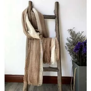 Honra Newborn Photography Wraps Baby Photo Posing Props Boy Girl Photoshoots Cheesecloth Gradient Fringed Vintage Blanket (Coffee)